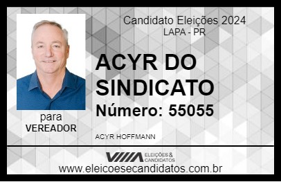 Candidato ACYR DO SINDICATO 2024 - LAPA - Eleições