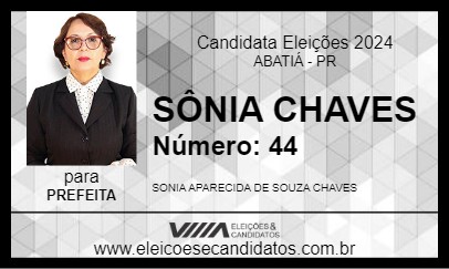 Candidato SÔNIA CHAVES 2024 - ABATIÁ - Eleições