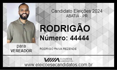 Candidato RODRIGÃO 2024 - ABATIÁ - Eleições