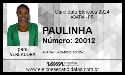 Candidato PAULINHA 2024 - ABATIÁ - Eleições