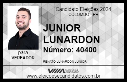 Candidato JUNIOR LUNARDON 2024 - COLOMBO - Eleições