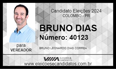 Candidato BRUNO DIAS 2024 - COLOMBO - Eleições