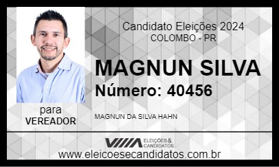 Candidato MAGNUN SILVA 2024 - COLOMBO - Eleições