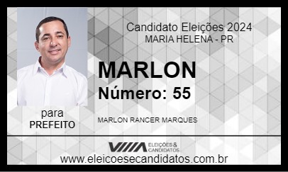 Candidato MARLON 2024 - MARIA HELENA - Eleições