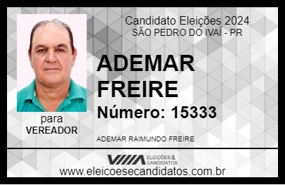 Candidato ADEMAR FREIRE 2024 - SÃO PEDRO DO IVAÍ - Eleições