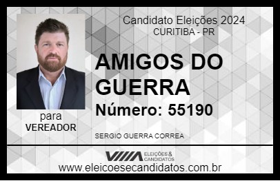 Candidato AMIGOS DO GUERRA 2024 - CURITIBA - Eleições