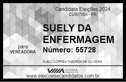 Candidato SUELY DA ENFERMAGEM 2024 - CURITIBA - Eleições