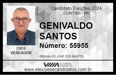 Candidato GENIVALDO SANTOS 2024 - CURITIBA - Eleições