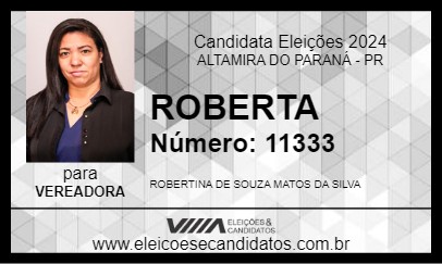 Candidato ROBERTA 2024 - ALTAMIRA DO PARANÁ - Eleições