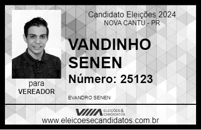 Candidato VANDINHO SENEN 2024 - NOVA CANTU - Eleições