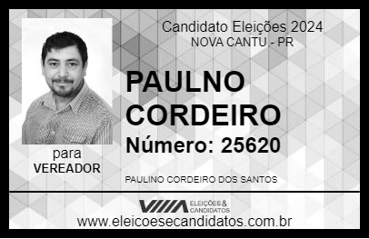 Candidato PAULINO CORDEIRO 2024 - NOVA CANTU - Eleições