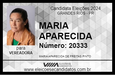 Candidato MARIA APARECIDA 2024 - GRANDES RIOS - Eleições