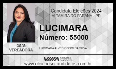 Candidato LUCIMARA 2024 - ALTAMIRA DO PARANÁ - Eleições