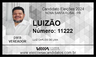 Candidato LUIZÃO 2024 - NOVA SANTA ROSA - Eleições