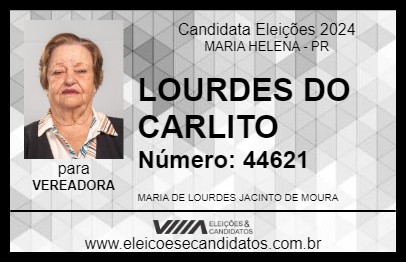 Candidato LOURDES DO CARLITO 2024 - MARIA HELENA - Eleições