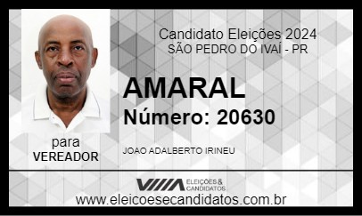 Candidato AMARAL 2024 - SÃO PEDRO DO IVAÍ - Eleições