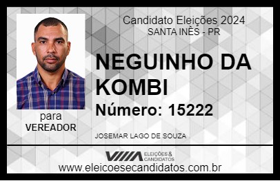 Candidato NEGUINHO DA KOMBI 2024 - SANTA INÊS - Eleições