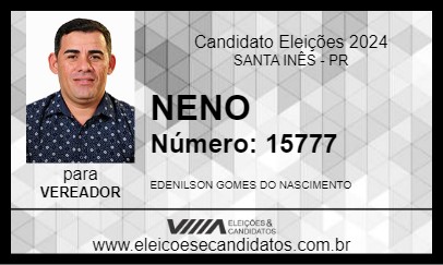 Candidato NENO 2024 - SANTA INÊS - Eleições