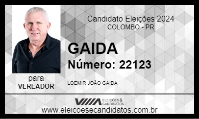 Candidato GAIDA 2024 - COLOMBO - Eleições