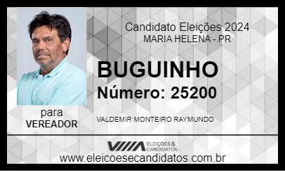 Candidato BUGUINHO 2024 - MARIA HELENA - Eleições