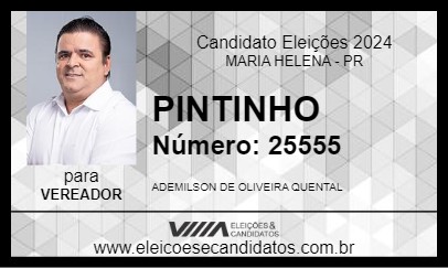 Candidato PINTINHO 2024 - MARIA HELENA - Eleições