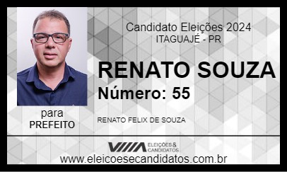 Candidato RENATO SOUZA 2024 - ITAGUAJÉ - Eleições