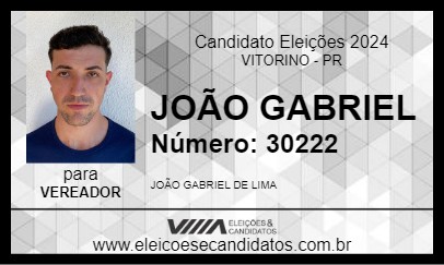 Candidato JOÃO GABRIEL 2024 - VITORINO - Eleições