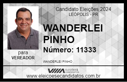 Candidato WANDERLEI PINHO 2024 - LEÓPOLIS - Eleições