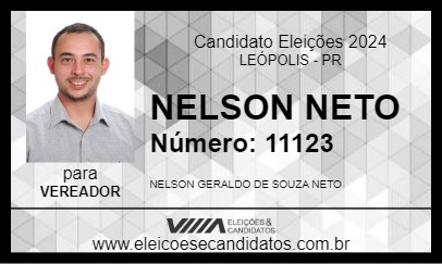 Candidato NELSON NETO 2024 - LEÓPOLIS - Eleições