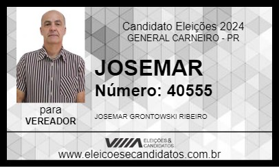 Candidato JOSEMAR 2024 - GENERAL CARNEIRO - Eleições