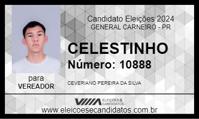 Candidato CELESTINHO 2024 - GENERAL CARNEIRO - Eleições