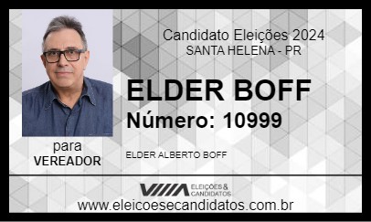 Candidato ELDER BOFF 2024 - SANTA HELENA - Eleições