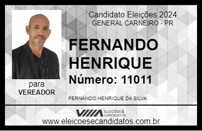 Candidato FERNANDO HENRIQUE 2024 - GENERAL CARNEIRO - Eleições