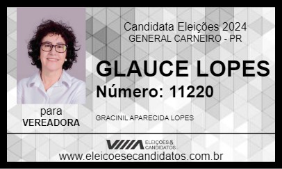 Candidato GLAUCE LOPES 2024 - GENERAL CARNEIRO - Eleições