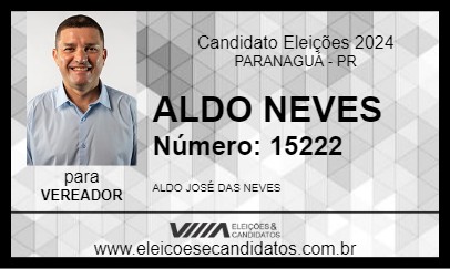 Candidato ALDO NEVES 2024 - PARANAGUÁ - Eleições