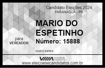 Candidato MARIO DO ESPETINHO 2024 - PARANAGUÁ - Eleições