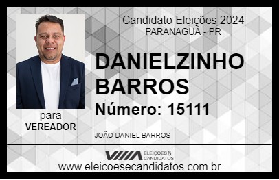 Candidato DANIELZINHO BARROS 2024 - PARANAGUÁ - Eleições