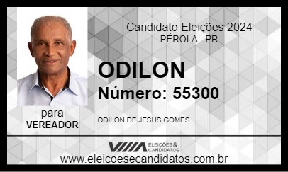 Candidato ODILON 2024 - PÉROLA - Eleições