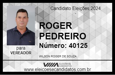 Candidato ROGER PEDREIRO 2024 - SÃO JOÃO DO IVAÍ - Eleições