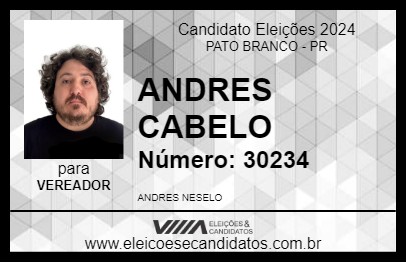 Candidato ANDRES CABELO 2024 - PATO BRANCO - Eleições