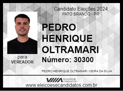 Candidato PEDRO HENRIQUE OLTRAMARI 2024 - PATO BRANCO - Eleições