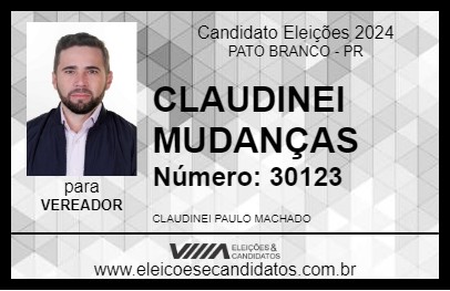 Candidato CLAUDINEI MUDANÇAS 2024 - PATO BRANCO - Eleições