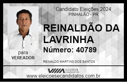 Candidato REINALDÃO DA LAVRINHA 2024 - PINHALÃO - Eleições