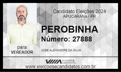 Candidato PEROBINHA 2024 - APUCARANA - Eleições