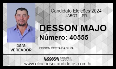 Candidato DESSON MAJO 2024 - JABOTI - Eleições