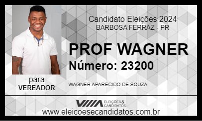 Candidato PROF WAGNER 2024 - BARBOSA FERRAZ - Eleições