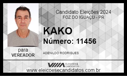 Candidato KAKO 2024 - FOZ DO IGUAÇU - Eleições