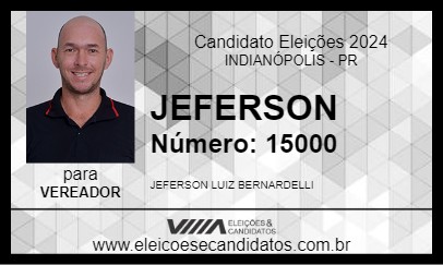 Candidato JEFERSON 2024 - INDIANÓPOLIS - Eleições