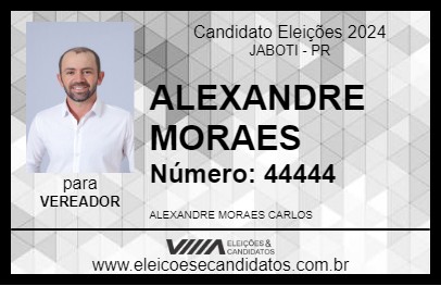 Candidato ALEXANDRE MORAES 2024 - JABOTI - Eleições