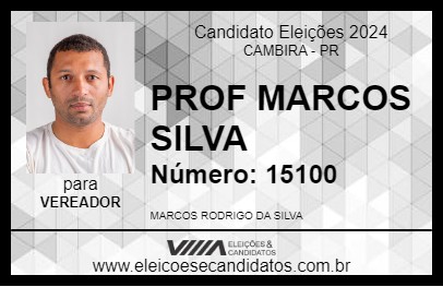 Candidato PROF MARCOS SILVA 2024 - CAMBIRA - Eleições